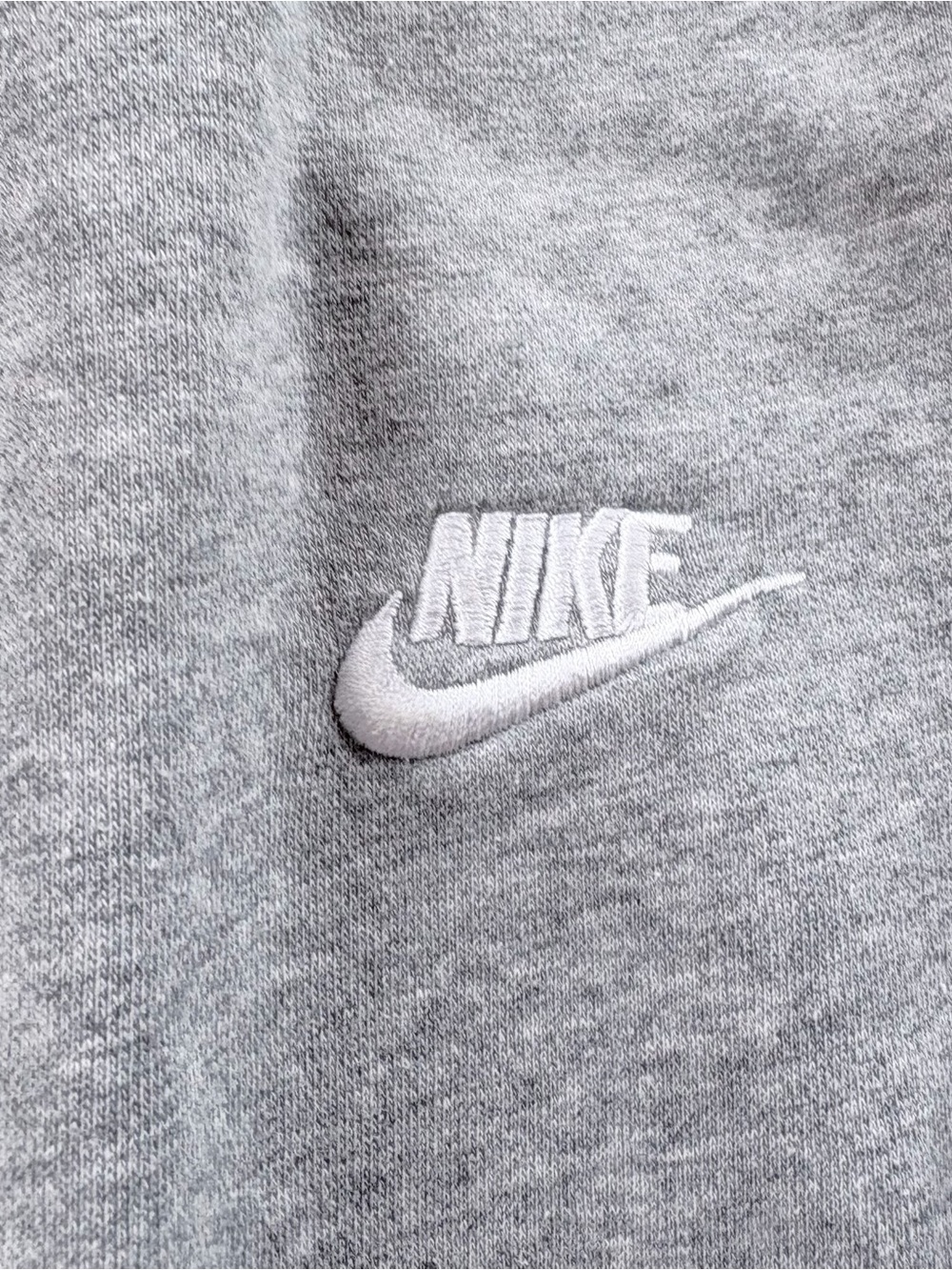 Nike Jogger Sweatpants Mens L Heather Gray Embroidered Logo Fleece Pockets - Picture 2 of 9